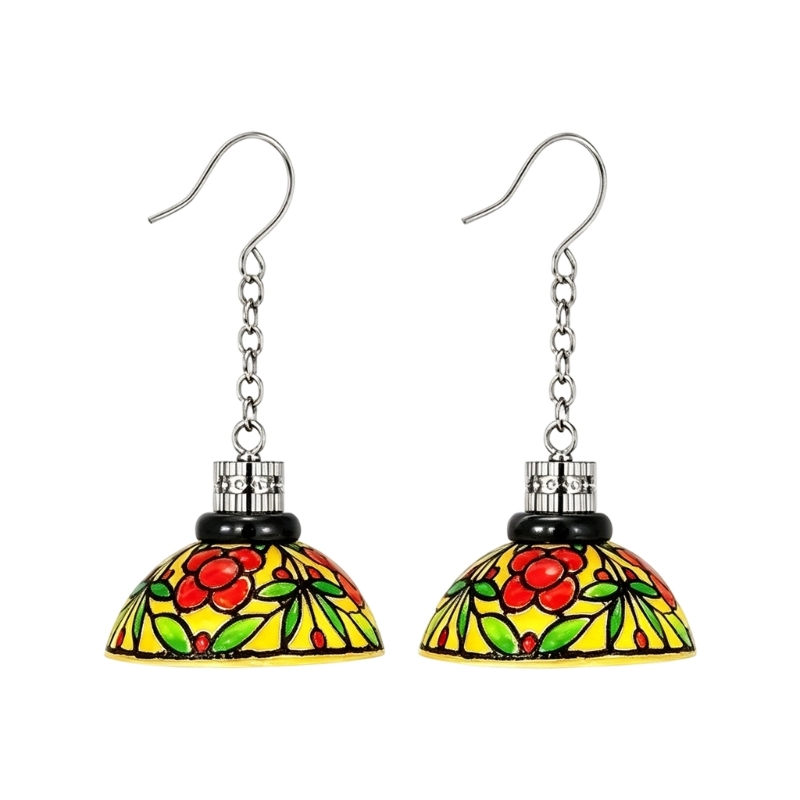 Geometric Lamp Shade - Par aretes colgantes florales 195C con