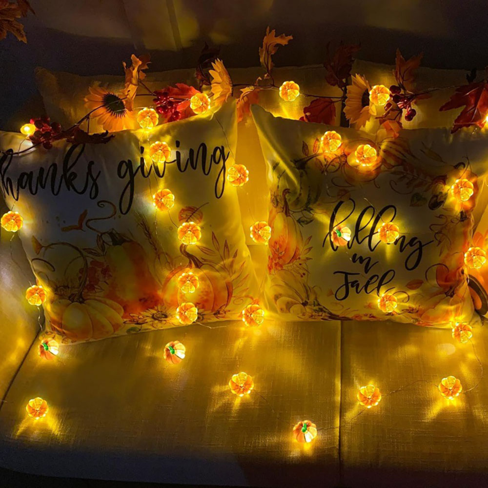 Home Decor Lighting Tricks - Guirnalda de Luces de Calabaza de