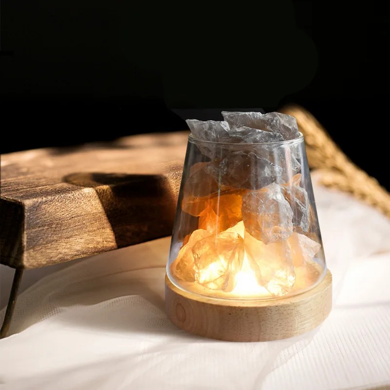 Himalayan Salt Lamp - D2 novedad Natural lámpara de noche