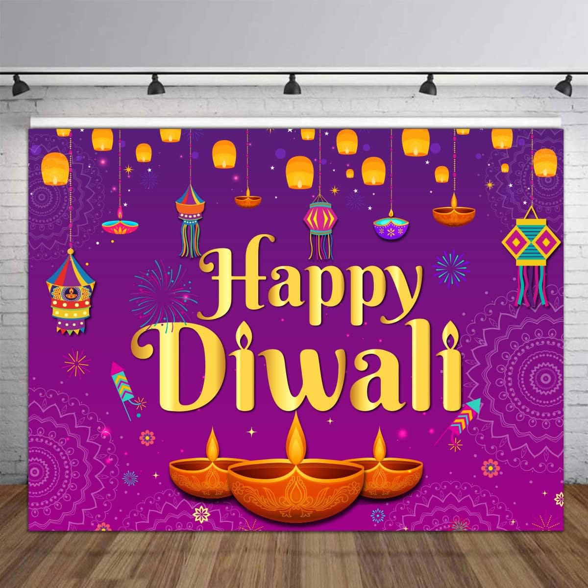 Decor Lighting India - Fondo feliz Diwali, tapiz de pared