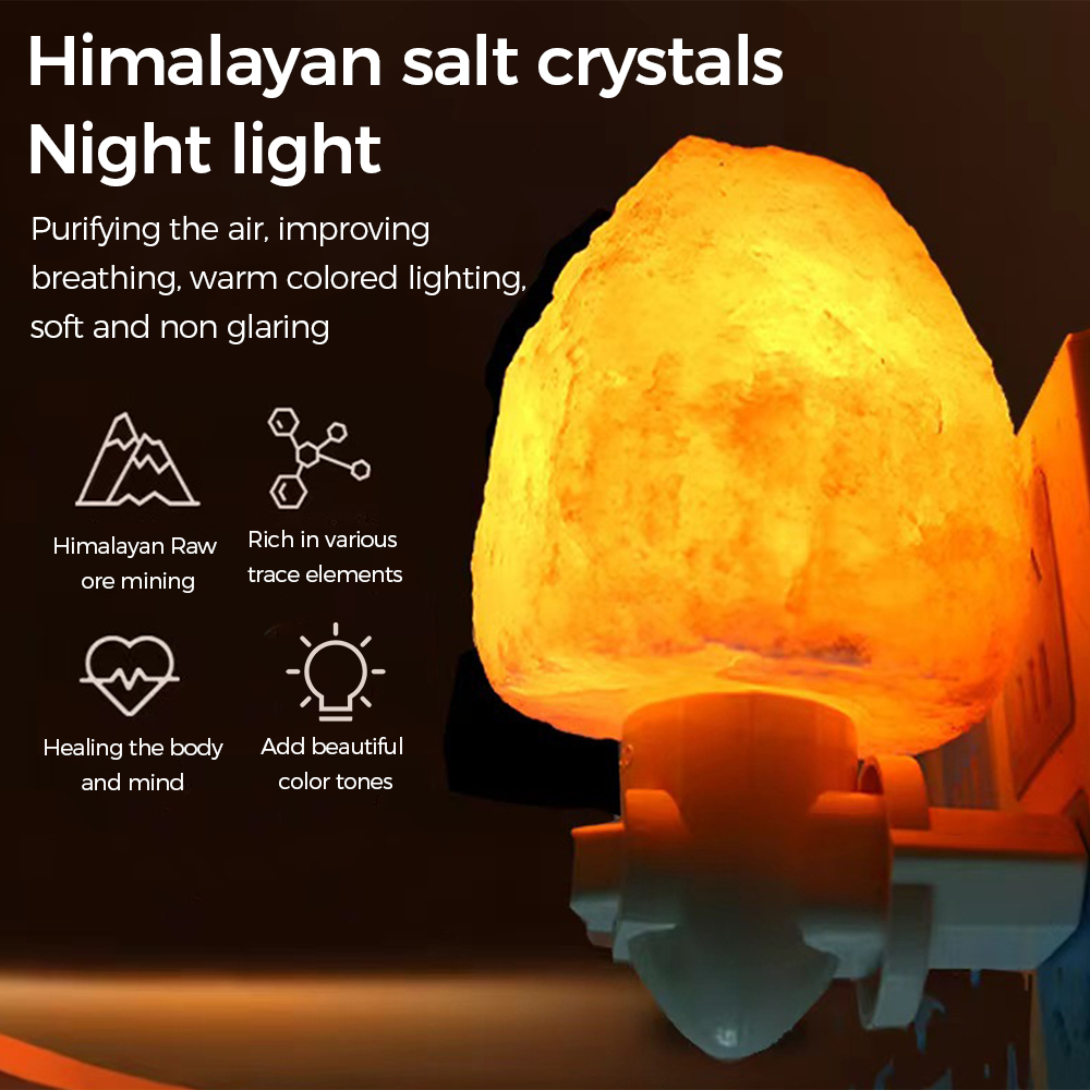 Himalayan Salt Lamp - Luz LED nocturna C5, lámpara de