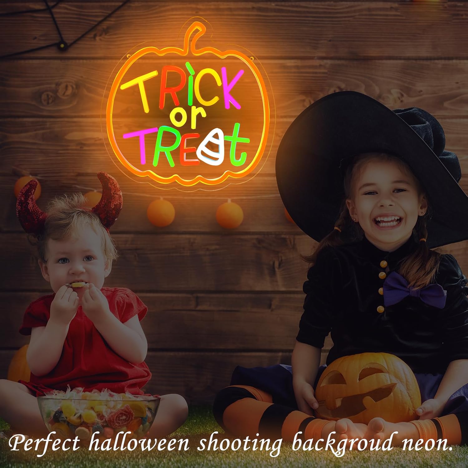 Trick or Treat letrero de neón - Home Decor Lighting Tricks reseña y precio