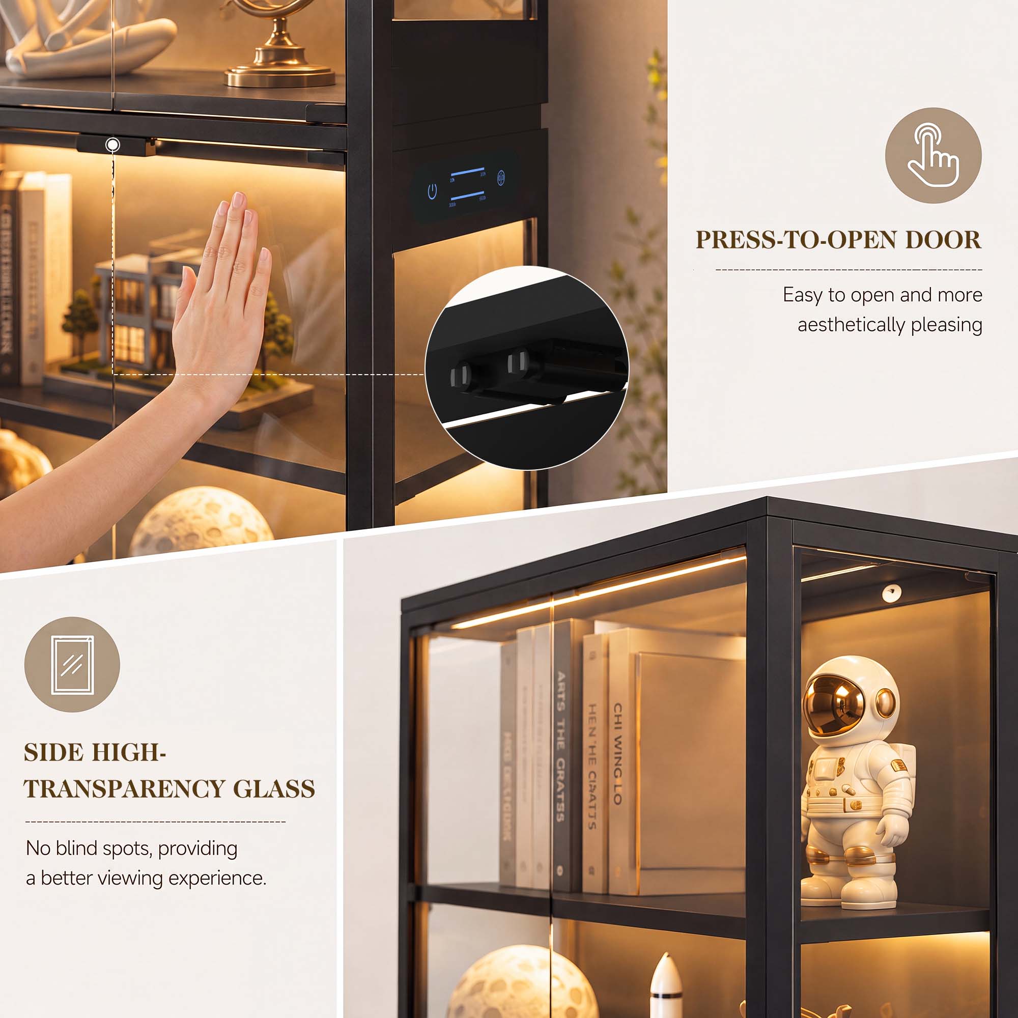 TCGBKAF Vitrina de 5 niveles c - Lighting & Home Decor Studio Photos reseña y precio