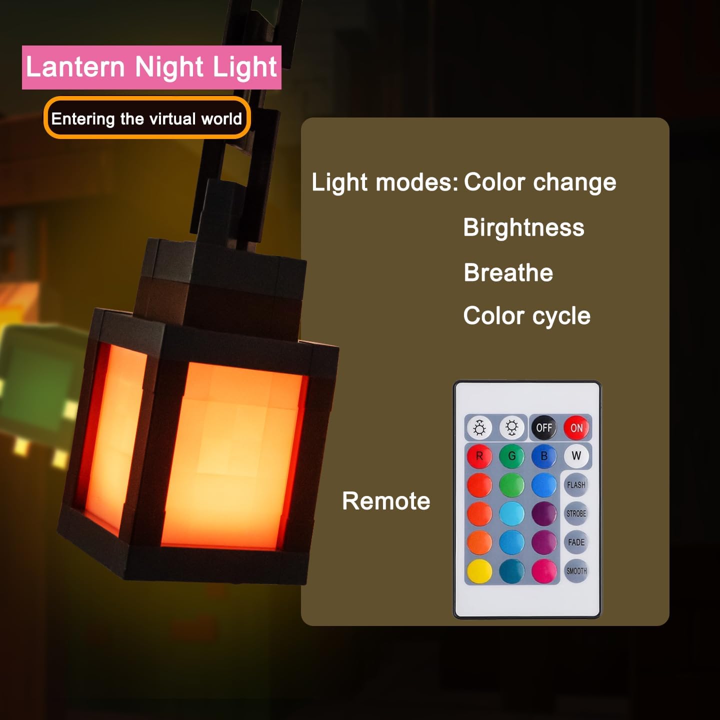 Lámpara de Noche Pixelada, Lin - Lighting Decor Minecraft reseña y precio