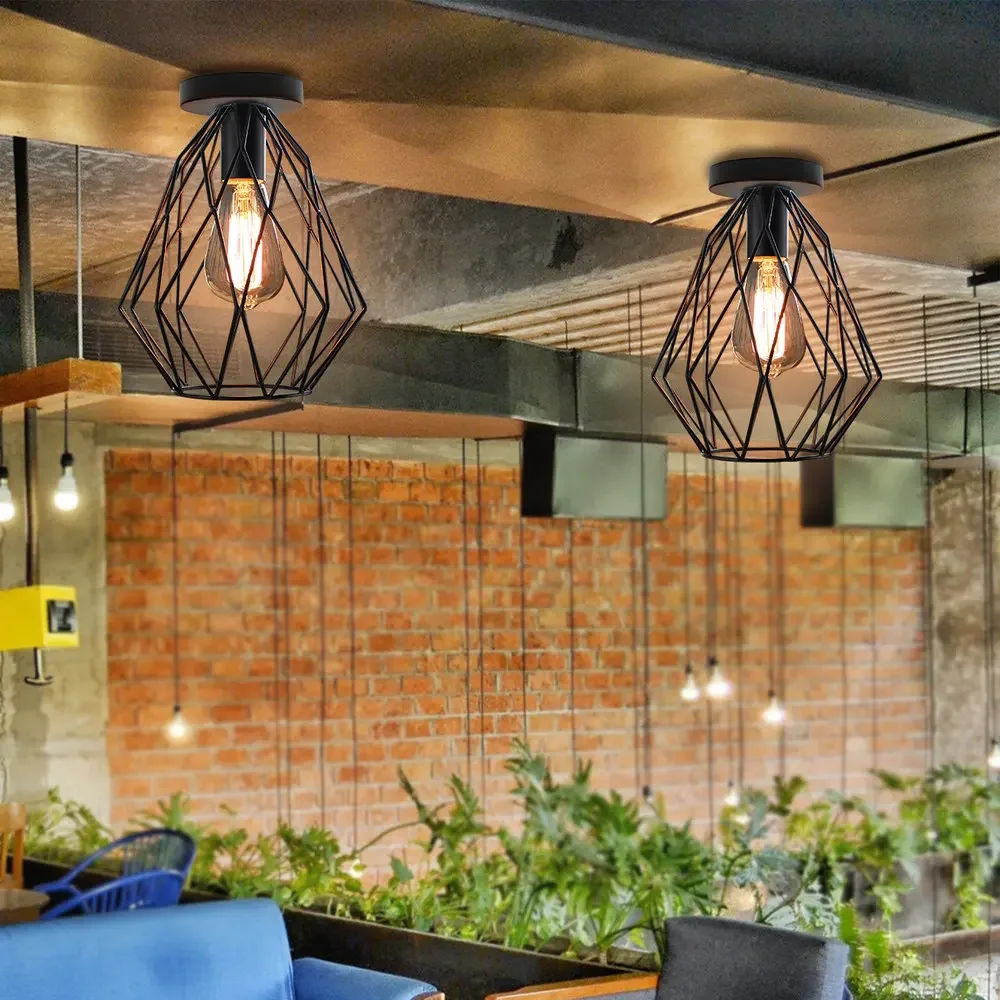 Luz de techo de hierro Vintage - Decor Lighting Returns reseña y precio