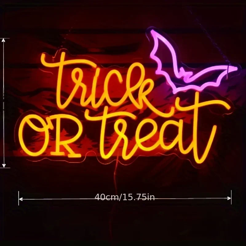 Trick or Treat letrero de luz  - Home Decor Lighting Tricks reseña y precio