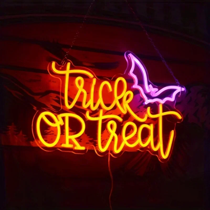 Trick or Treat letrero de luz  - Home Decor Lighting Tricks reseña y precio