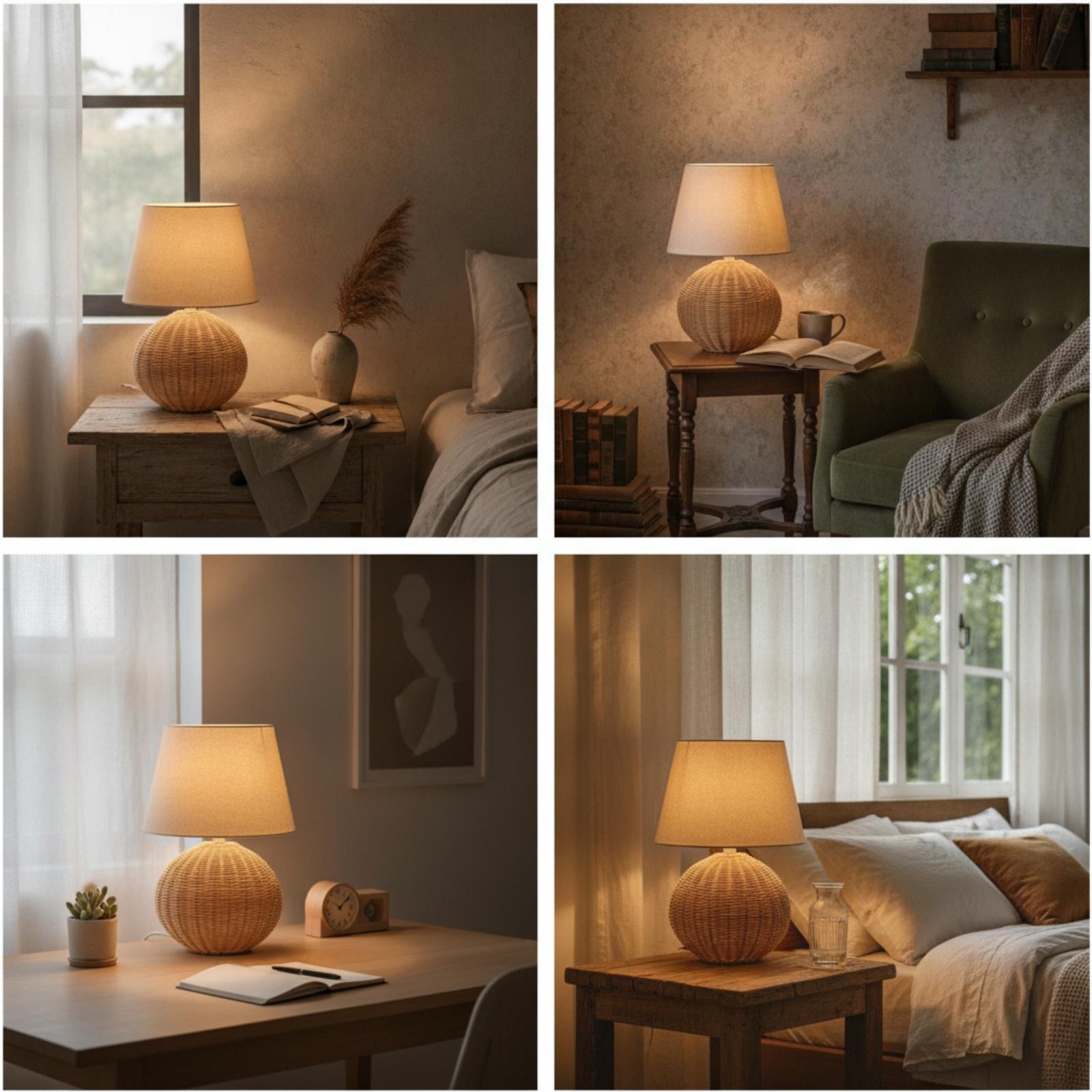 Lámpara de Noche con Base de R - Room Lighting Bedroom Decor reseña y precio