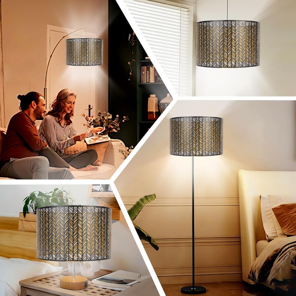 Pantalla de lámpara de hierro  - Geometric Lamp Shade reseña y precio