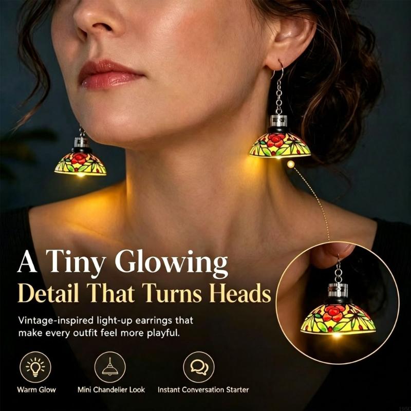 Par aretes colgantes florales  - Geometric Lamp Shade reseña y precio
