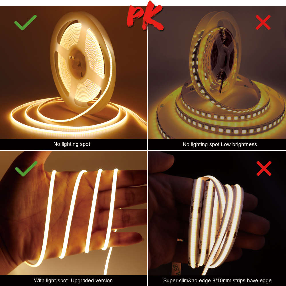 Tira de Luz LED COB Super Delg - Lighting Mcqueen Bedroom Decor reseña y precio