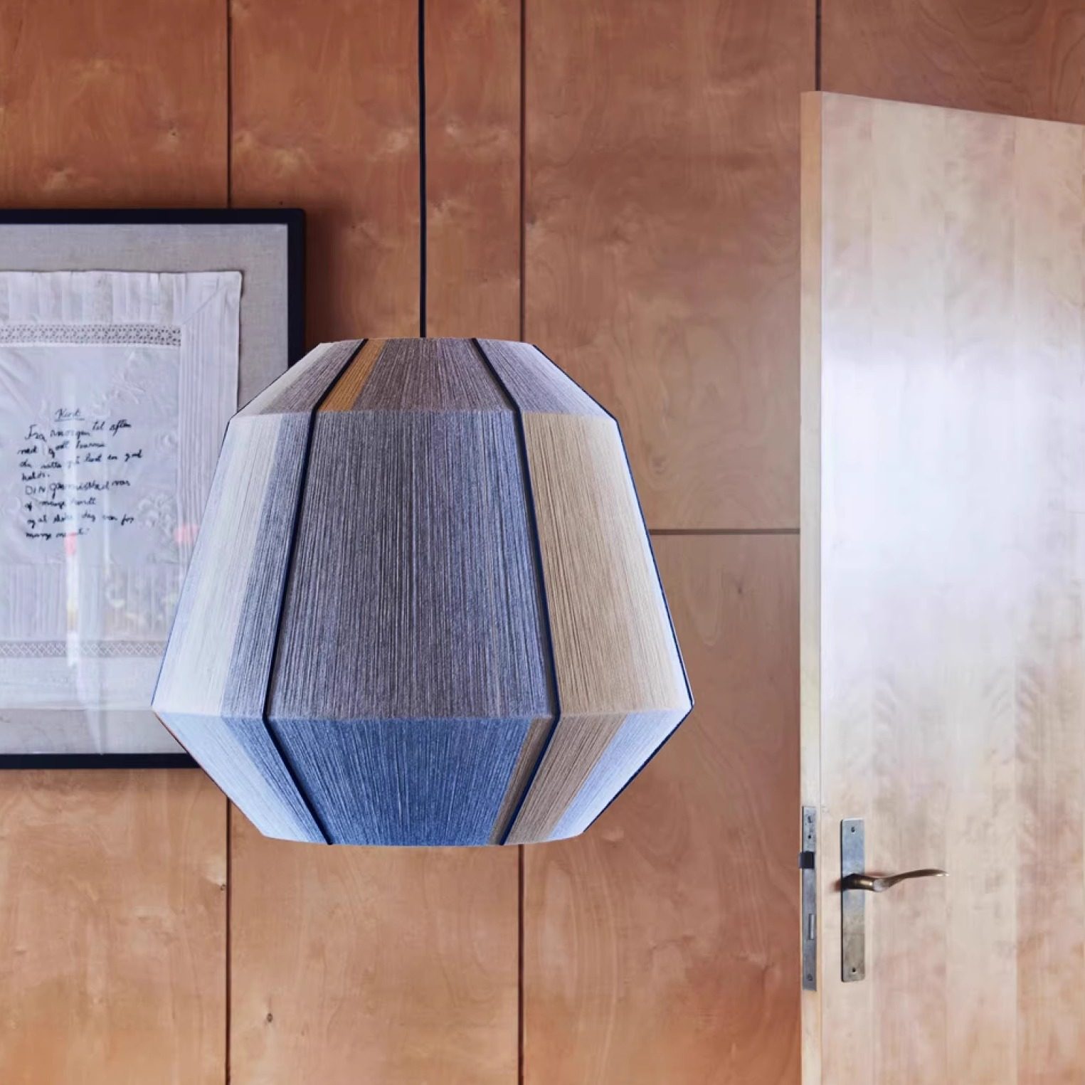 Lámpara colgante de ratán, est - Geometric Lamp Shade reseña y precio