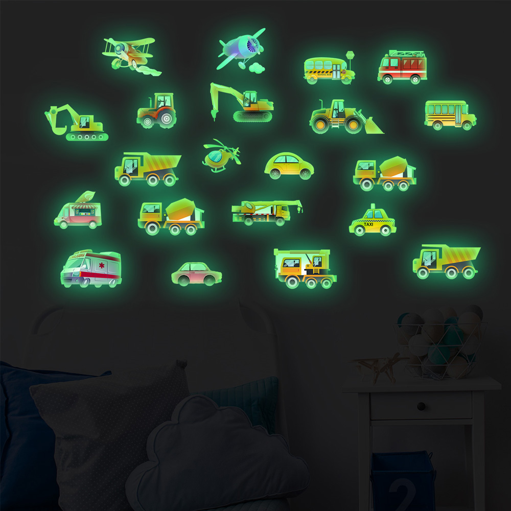 Juego de 21 Pegatinas Luminosa - Lighting Mcqueen Bedroom Decor reseña y precio