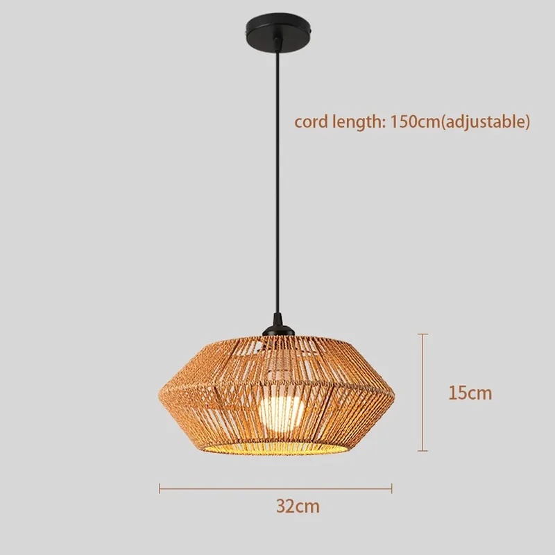 Lámpara colgante de mimbre tej - Geometric Lamp Shade reseña y precio