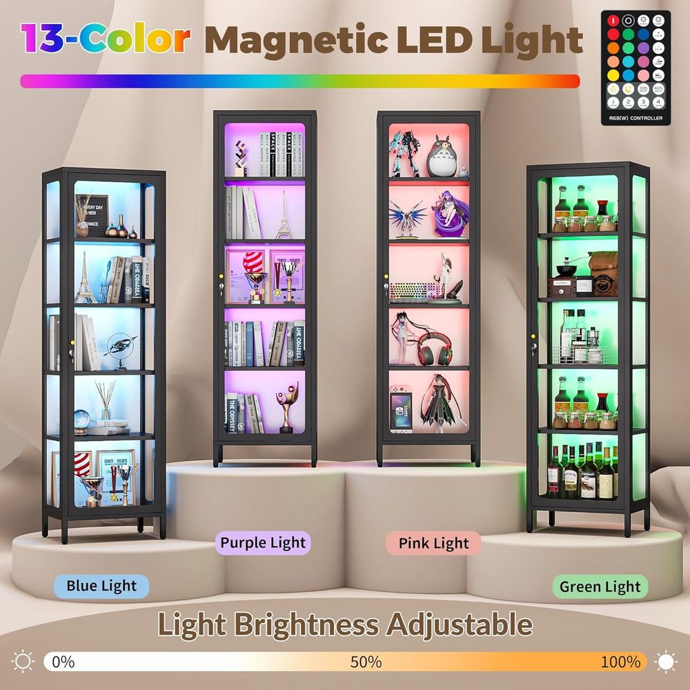 Vitrina de Vidrio con Cerradur - Lighting & Home Decor Studio Photos reseña y precio