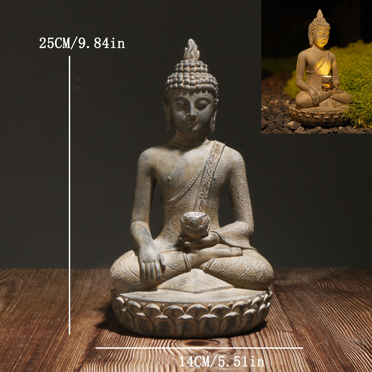 Estatua de Buda alimentada por - Decor Lighting India reseña y precio